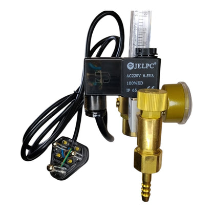 CO₂ Flow Meter Regulator with Solenoid Valve (Grow Room / Cultivation Use)