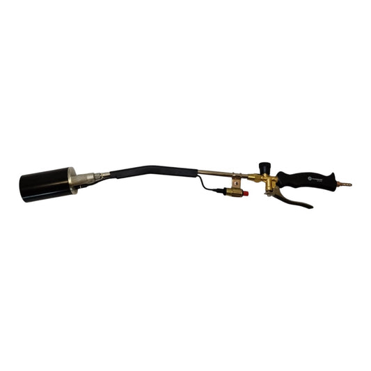 Propane heating torch with piezo ignition for industrial and workshop heating applications
