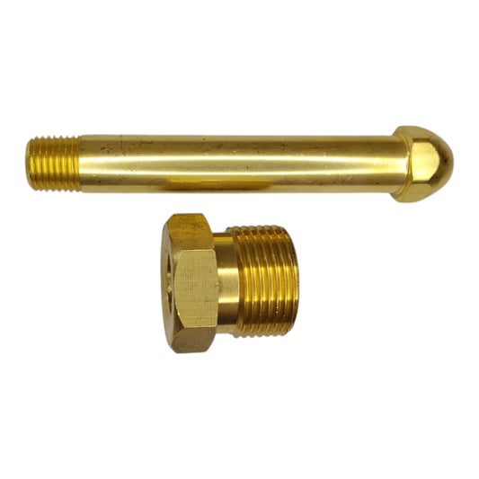 Nitrogen cylinder nut and stem set for industrial gas regulators