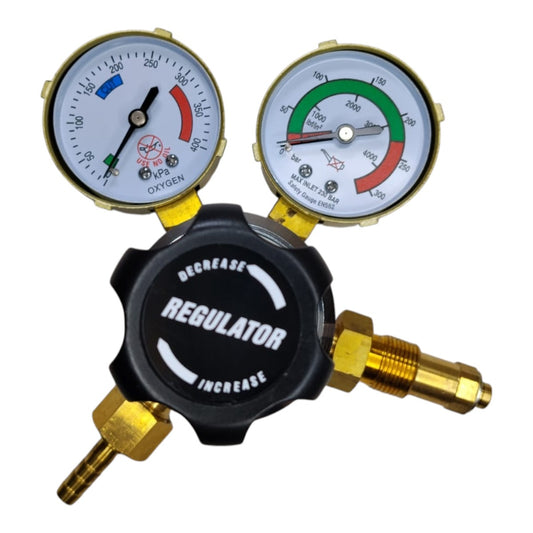Oxygen porta pack regulator for industrial and welding gas applications